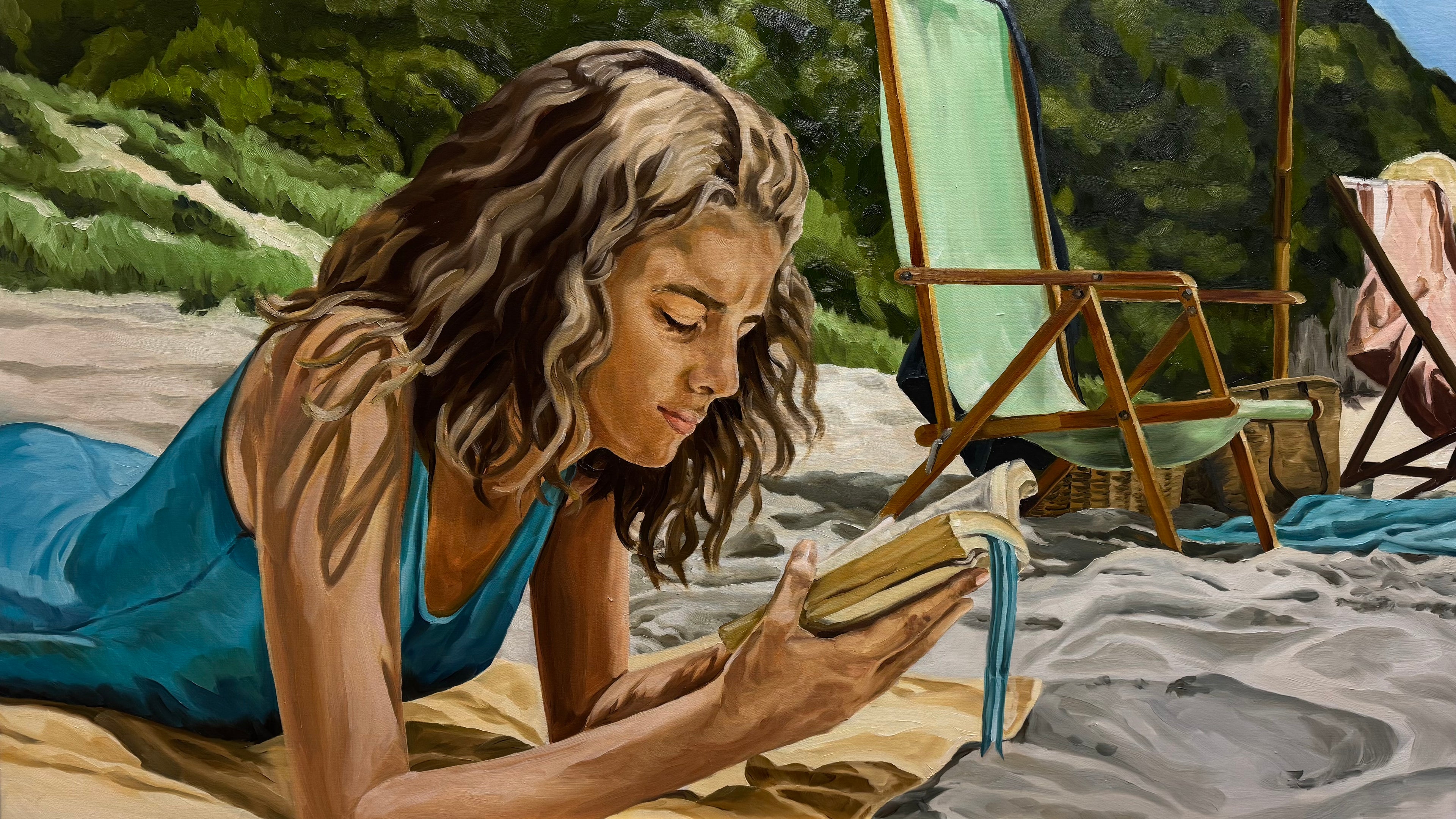 Lenú at the beach, Forio