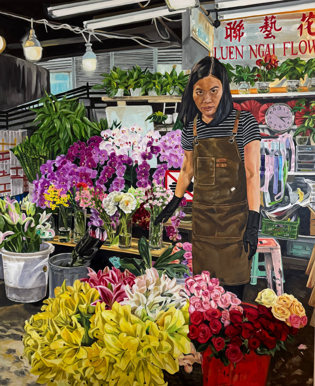 Girl in Flower Shop