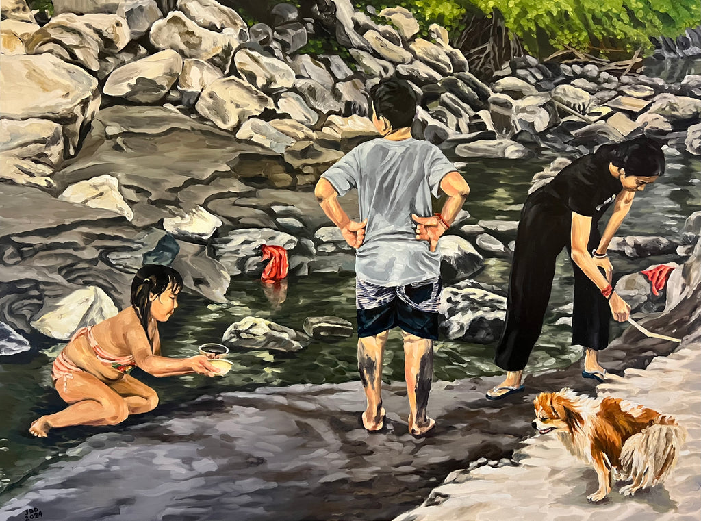 Family at the beach, Seminyak