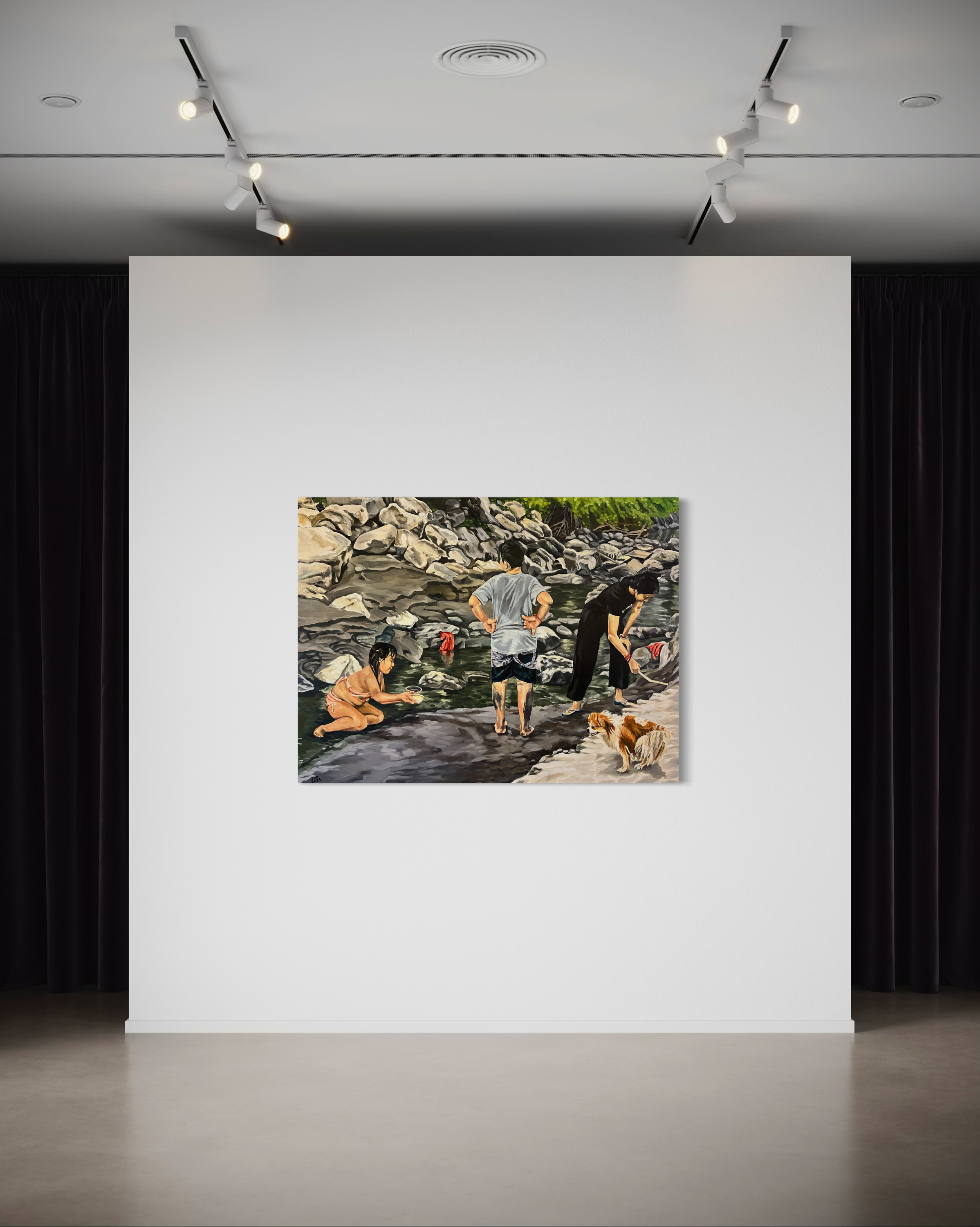 Family at the beach, Seminyak