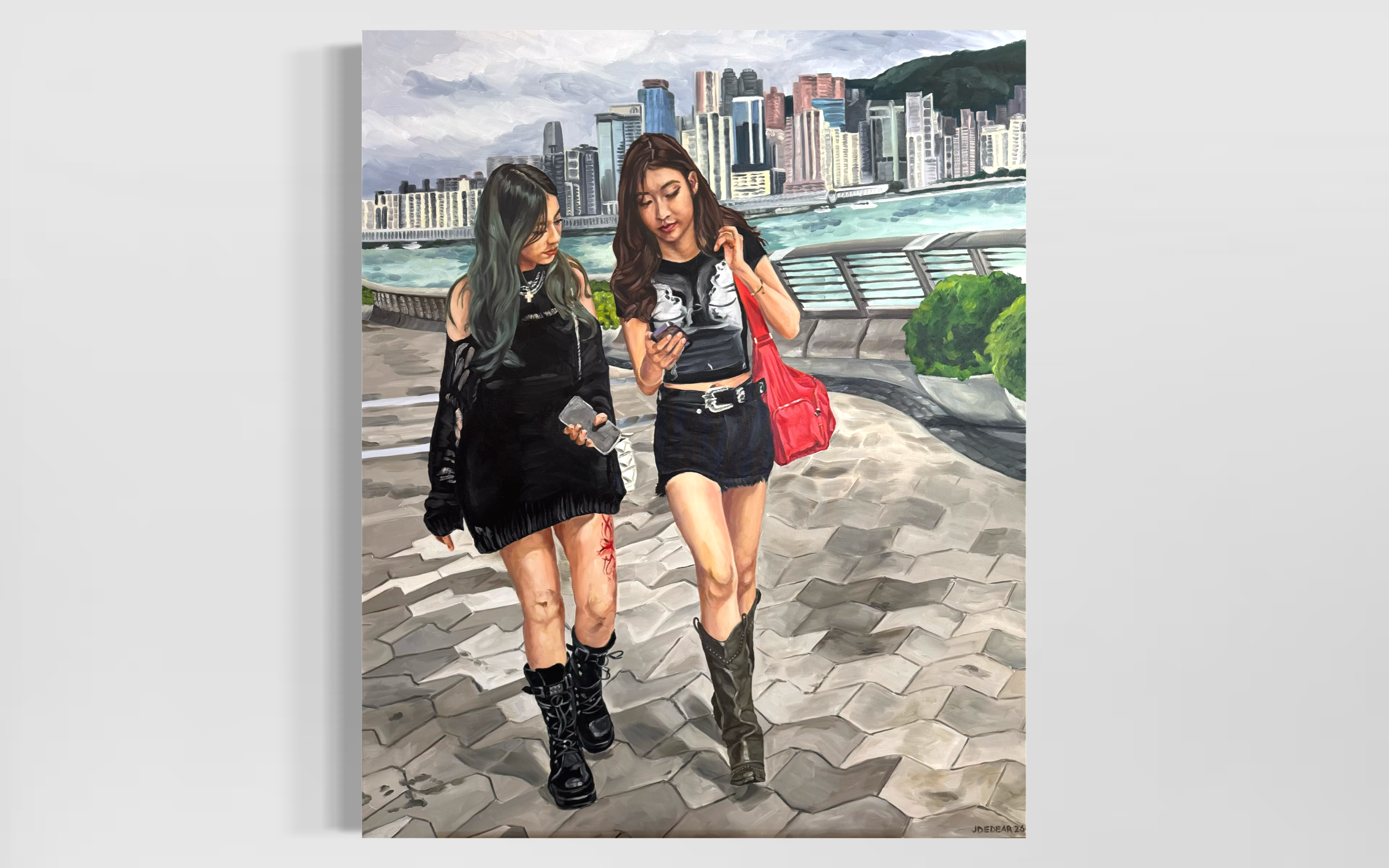 Girls at Hong Kong Harbour