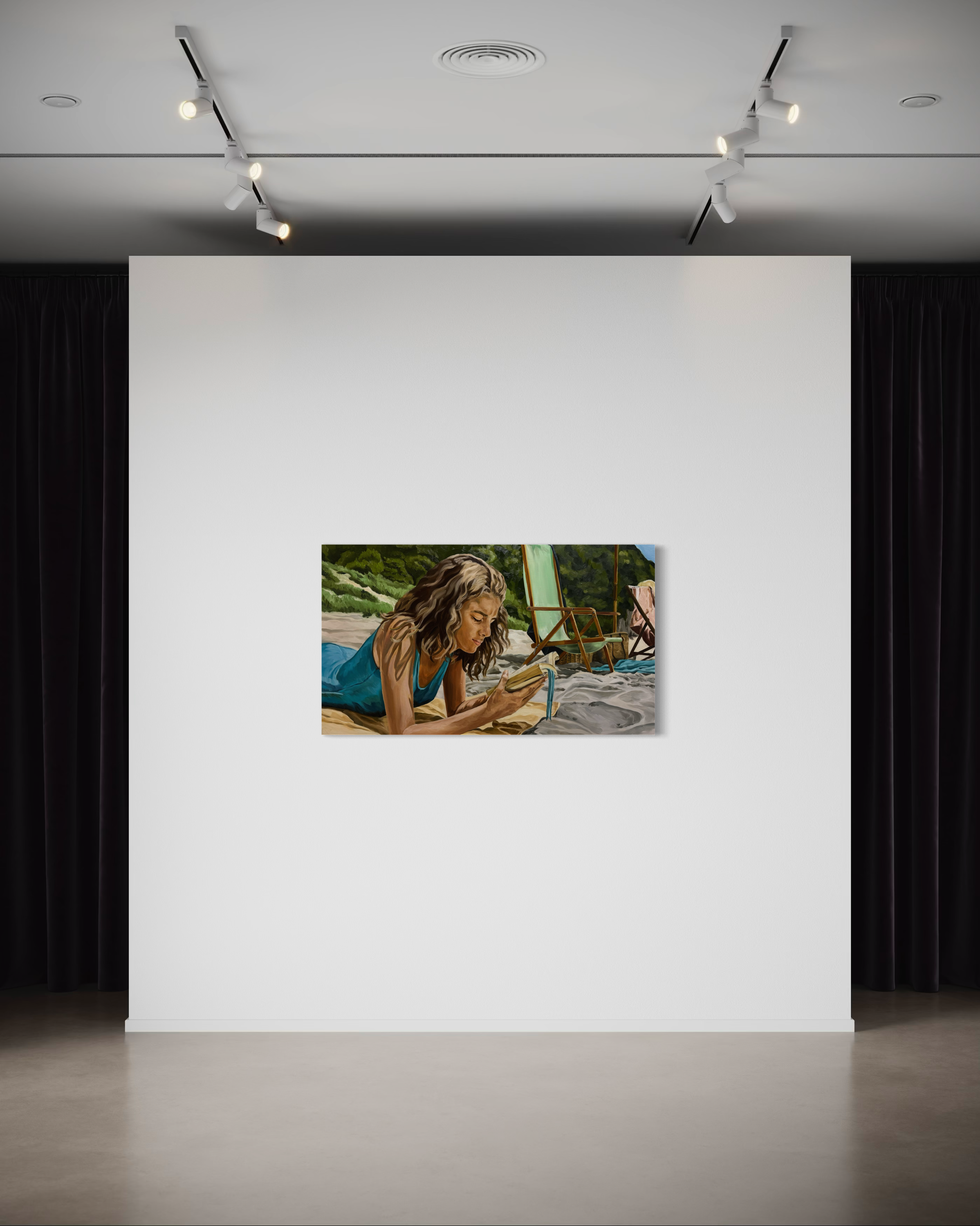 Lenú at the beach, Forio